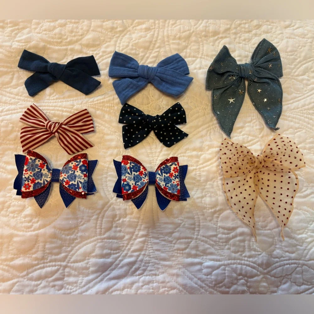Little Poppy Co and Handmade Patriotic Bow Bundle